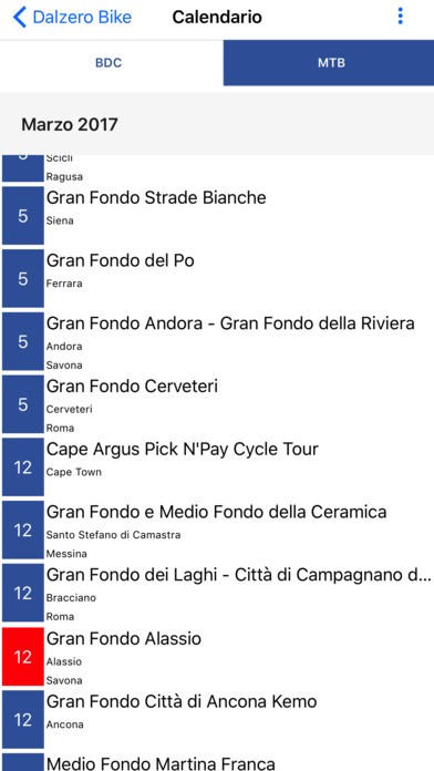 APP Dalzero Bike - Calendario gran fondo sempre a portata di mano - dalzero.it